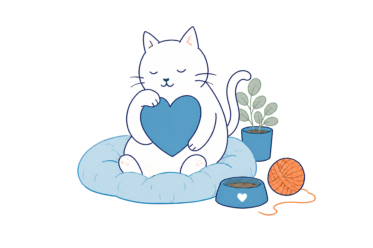 Little Kneads cat illustration